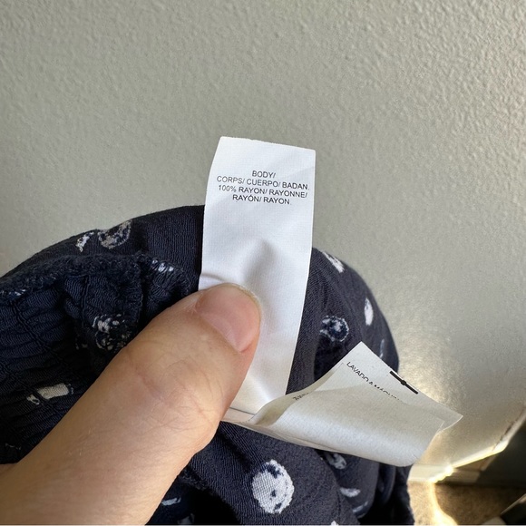 Lucky Brand Blue & White Polka Dot Palazzo Pant W/ Pockets Wide Leg Extra Small - Picture 11 of 11